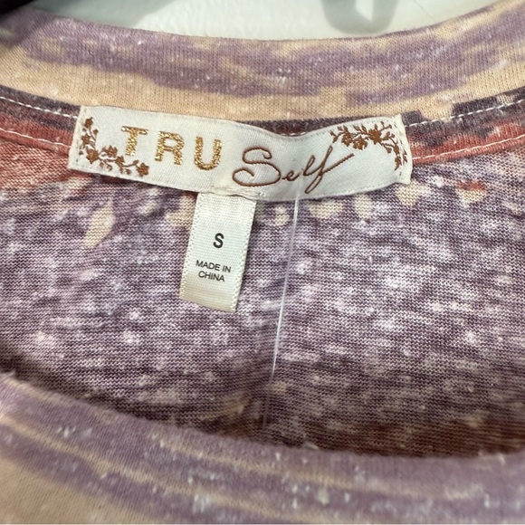 Women’s Boho Earth Tones Striped Long Sleeve Top with Button Accents NWT - Picture 4 of 5